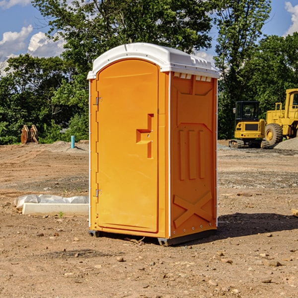 how often are the porta potties cleaned and serviced during a rental period in Osseo